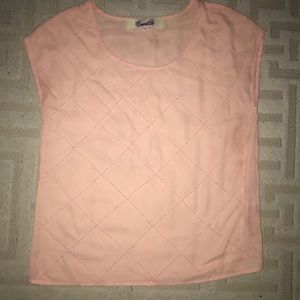 Beaded capsleeve blouse